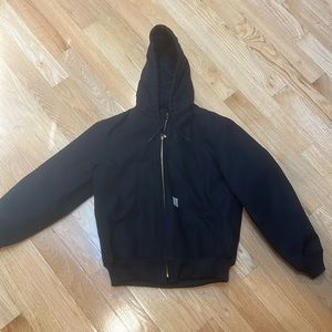 Carhart men’s black winter jacket with hood